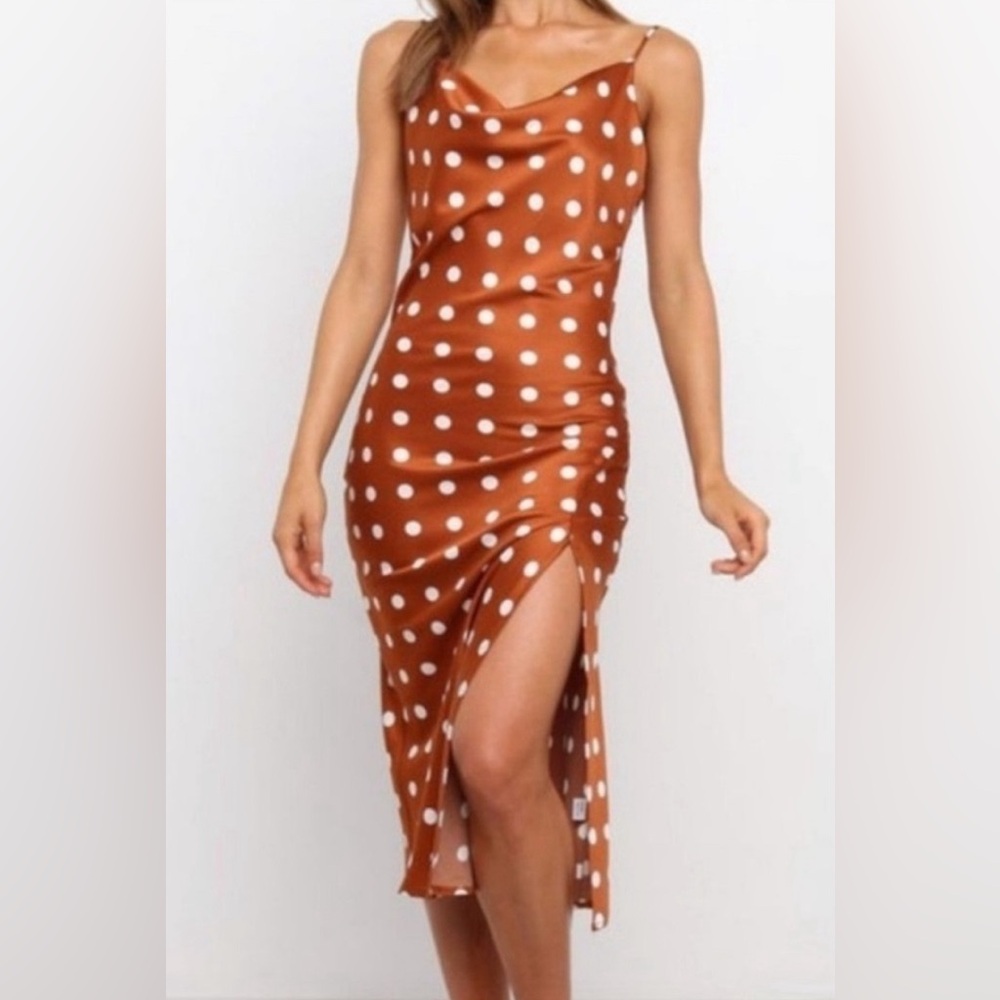 Petal and pup polka dot slip dress